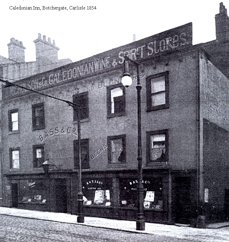 Caledonian Inn, Botchergate, Carlisle, 1854